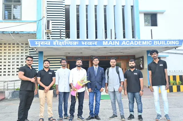 The Drop Organization event group outside the Main Academic Building at NIT Durgapur.