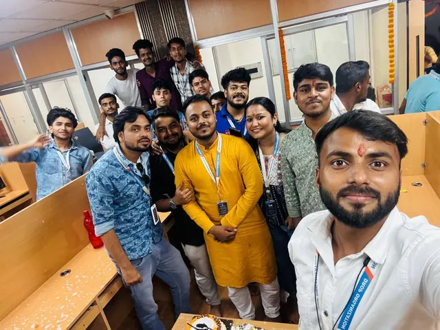 The Drop Organization team pictured together in its new office.
